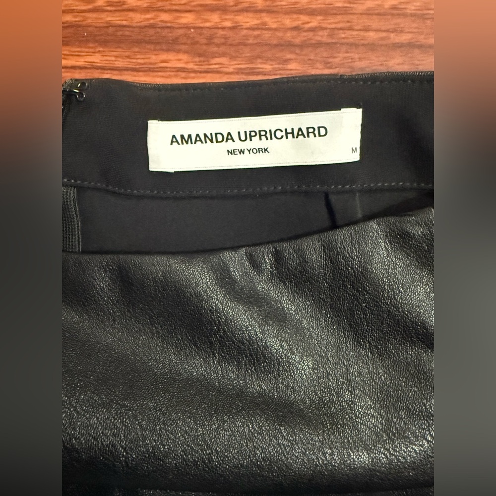 Amanda Uprichard x REVOLVE Dale Skort in Black Leather- Women’s Size M - Picture 7 of 11